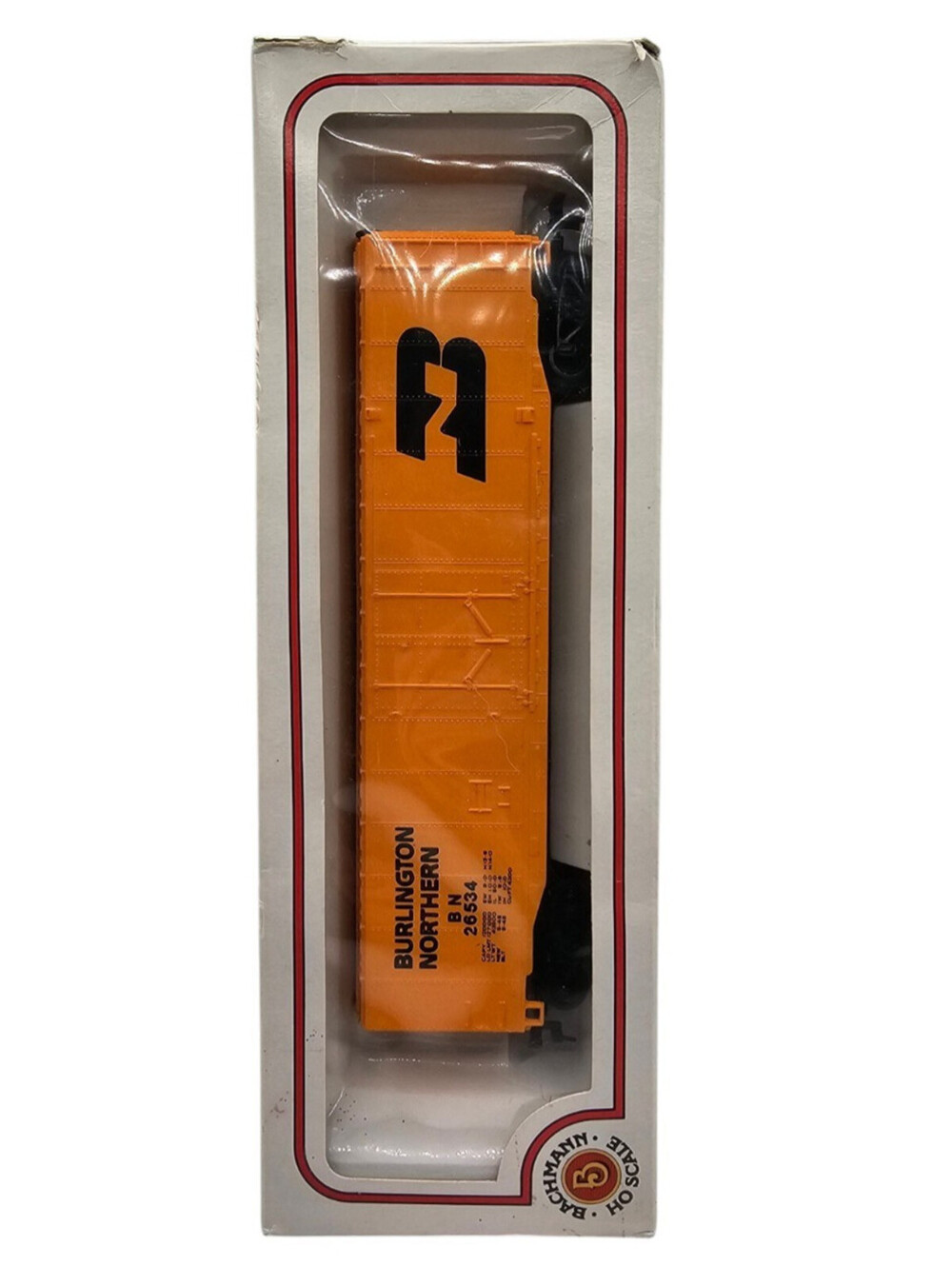 Vintage Bachmann Burlington Northern (BN) box car in HO scale